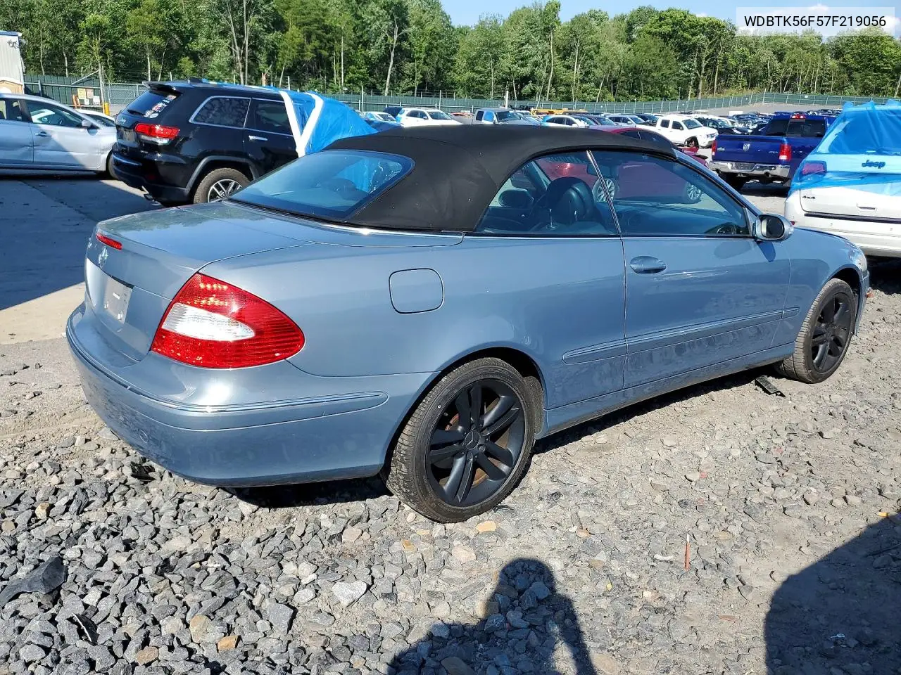 2007 Mercedes-Benz Clk 350 VIN: WDBTK56F57F219056 Lot: 61117016