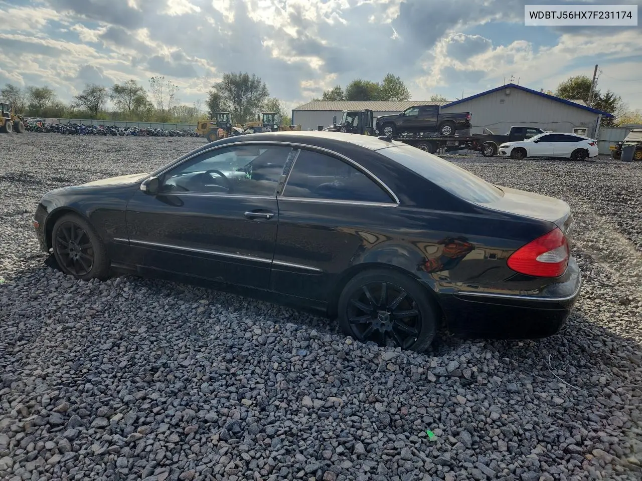 2007 Mercedes-Benz Clk 350 VIN: WDBTJ56HX7F231174 Lot: 82301195