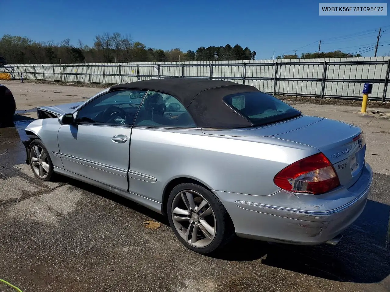2008 Mercedes-Benz Clk 350 VIN: WDBTK56F78T095472 Lot: 46531756