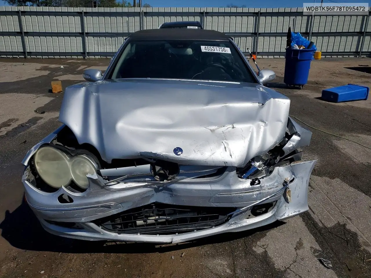 2008 Mercedes-Benz Clk 350 VIN: WDBTK56F78T095472 Lot: 46531756