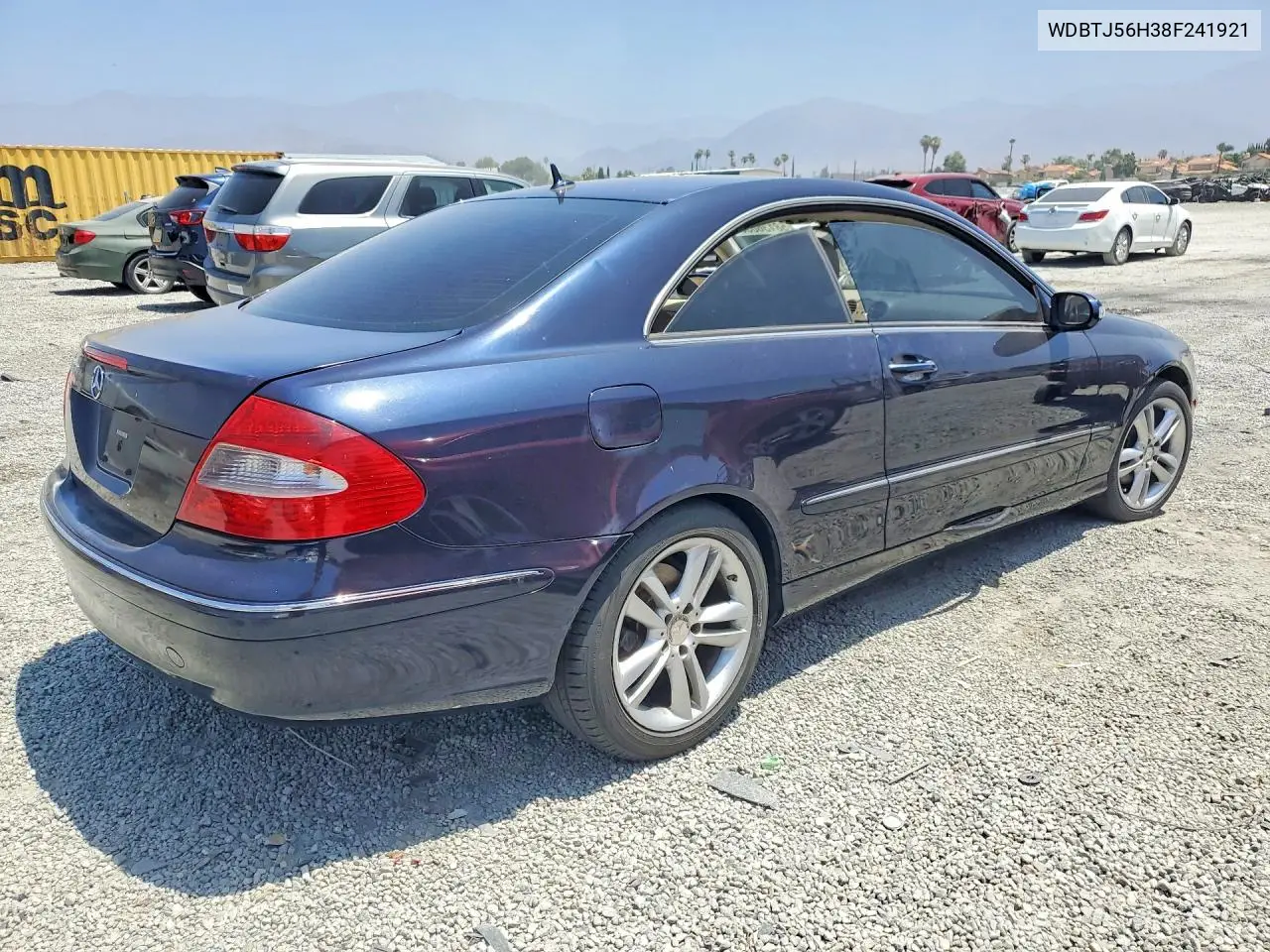 2008 Mercedes-Benz Clk 350 VIN: WDBTJ56H38F241921 Lot: 58136036