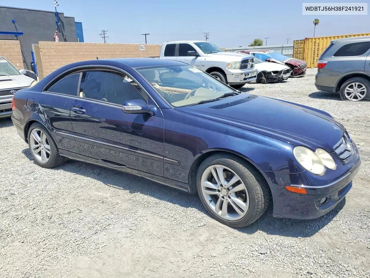 2008 Mercedes-Benz Clk 350 VIN: WDBTJ56H38F241921 Lot: 58136036