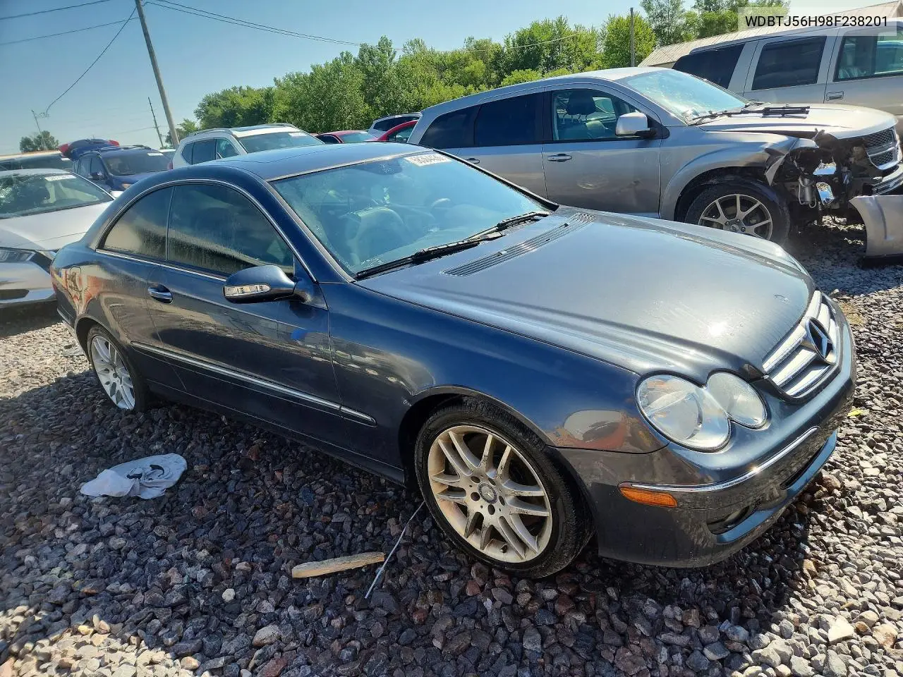 2008 Mercedes-Benz Clk 350 VIN: WDBTJ56H98F238201 Lot: 58364436