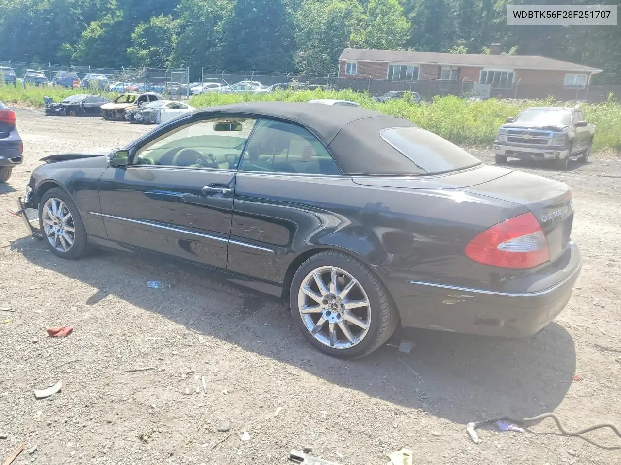 2008 Mercedes-Benz Clk 350 VIN: WDBTK56F28F251707 Lot: 59348656
