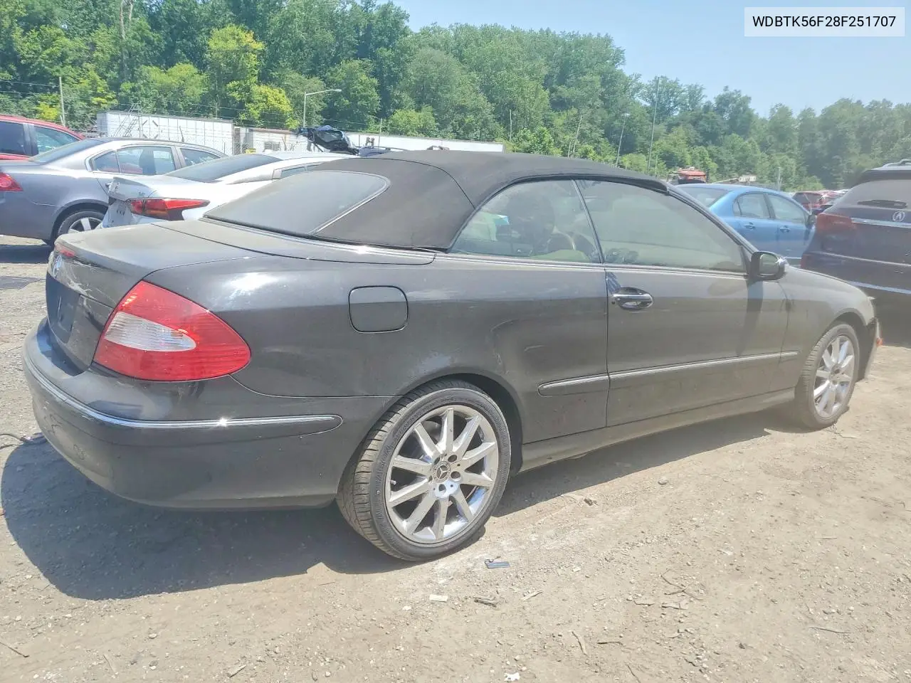 2008 Mercedes-Benz Clk 350 VIN: WDBTK56F28F251707 Lot: 59348656