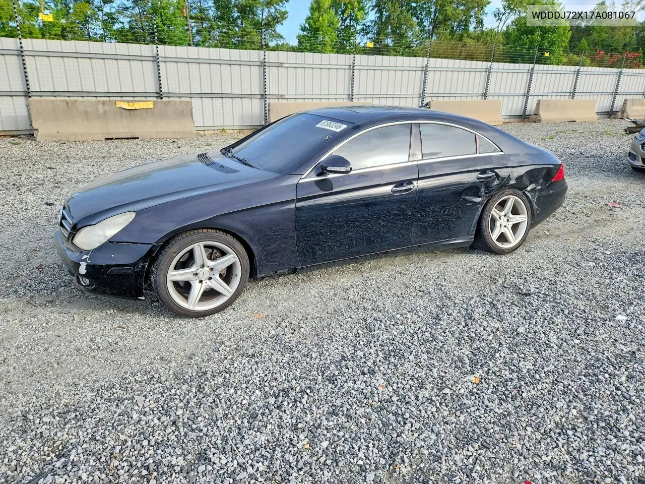 2007 Mercedes-Benz Cls 550 VIN: WDDDJ72X17A081067 Lot: 61963246