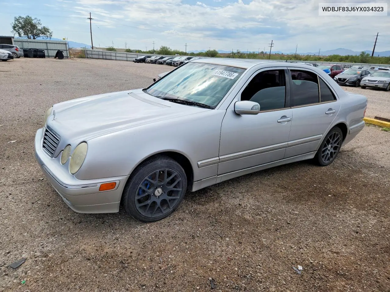 2000 Mercedes-Benz E 430 VIN: WDBJF83J6YX034323 Lot: 61947786