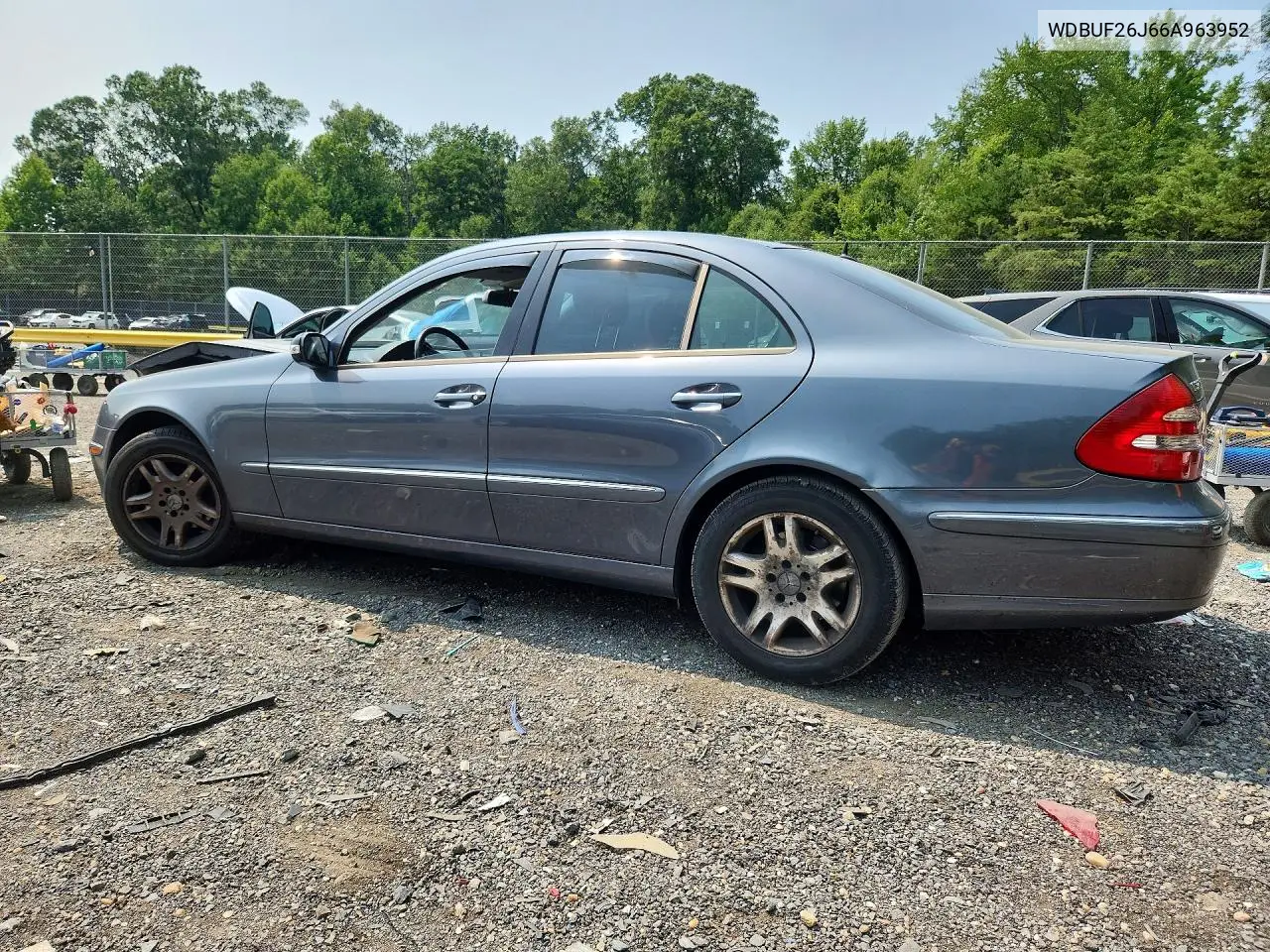 2006 Mercedes-Benz E 320 Cdi VIN: WDBUF26J66A963952 Lot: 60553246
