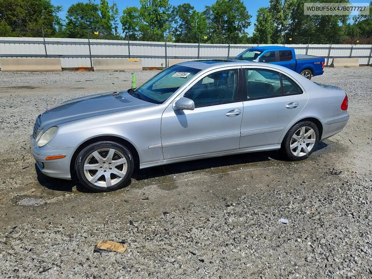 2007 Mercedes-Benz E 350 VIN: WDBUF56X47B077727 Lot: 57223056