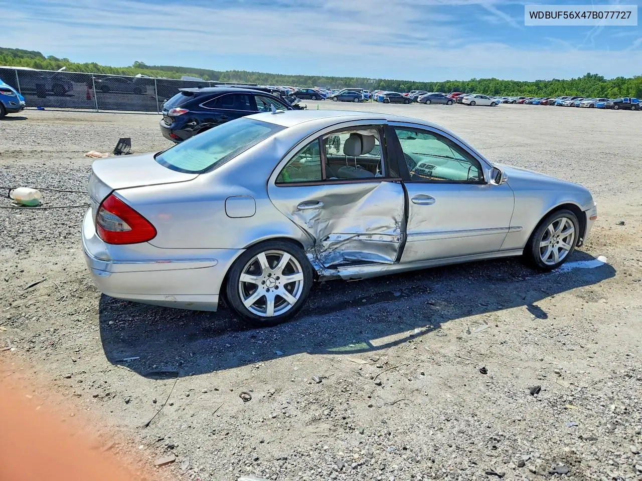 2007 Mercedes-Benz E 350 VIN: WDBUF56X47B077727 Lot: 57223056