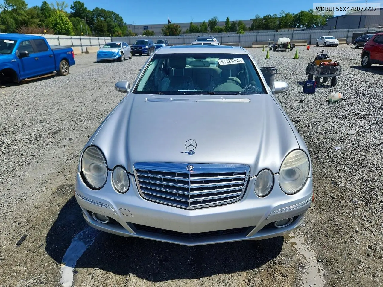 2007 Mercedes-Benz E 350 VIN: WDBUF56X47B077727 Lot: 57223056