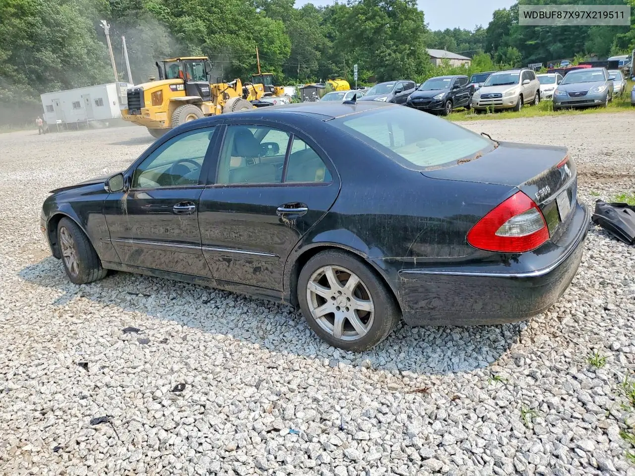 2007 Mercedes-Benz E 350 VIN: WDBUF87X97X219511 Lot: 60452706