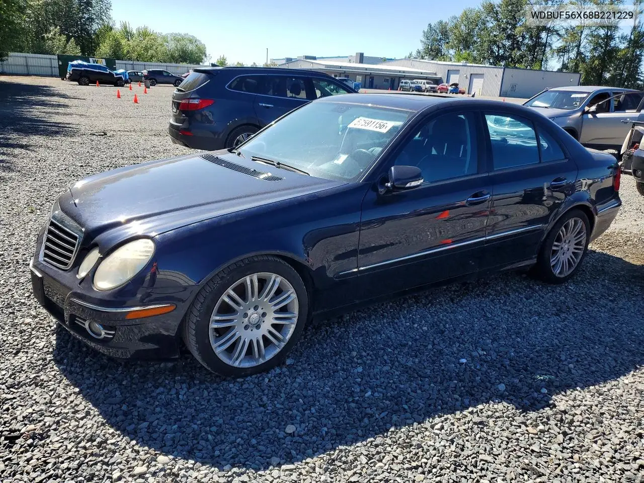2008 Mercedes-Benz E 350 VIN: WDBUF56X68B221229 Lot: 57591156