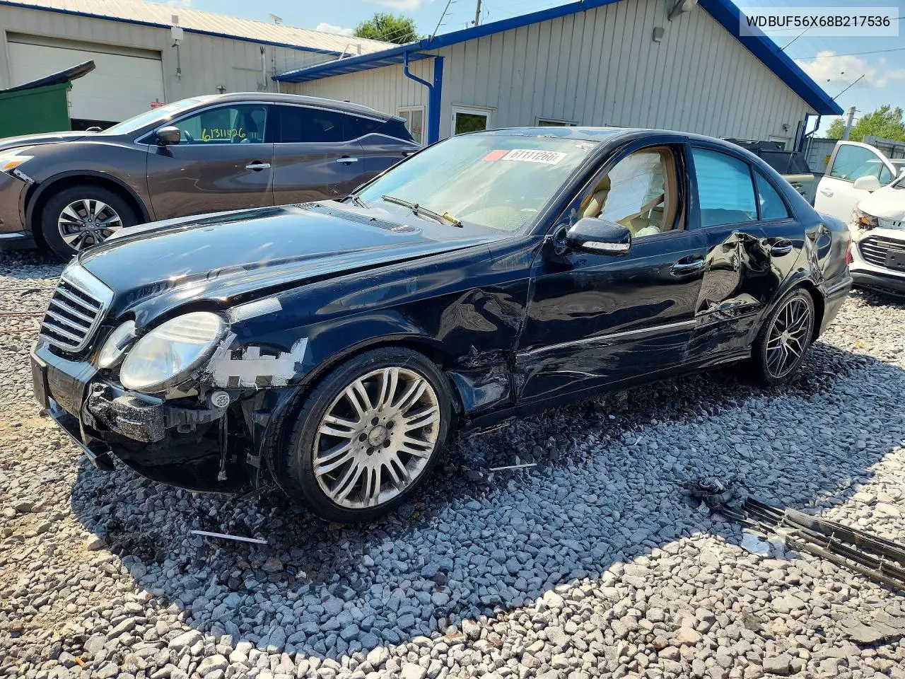 2008 Mercedes-Benz E 350 VIN: WDBUF56X68B217536 Lot: 61111266