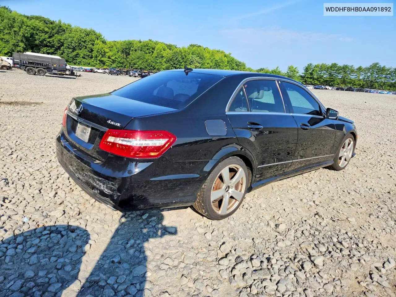 2010 Mercedes-Benz E 350 4Matic VIN: WDDHF8HB0AA091892 Lot: 60471426