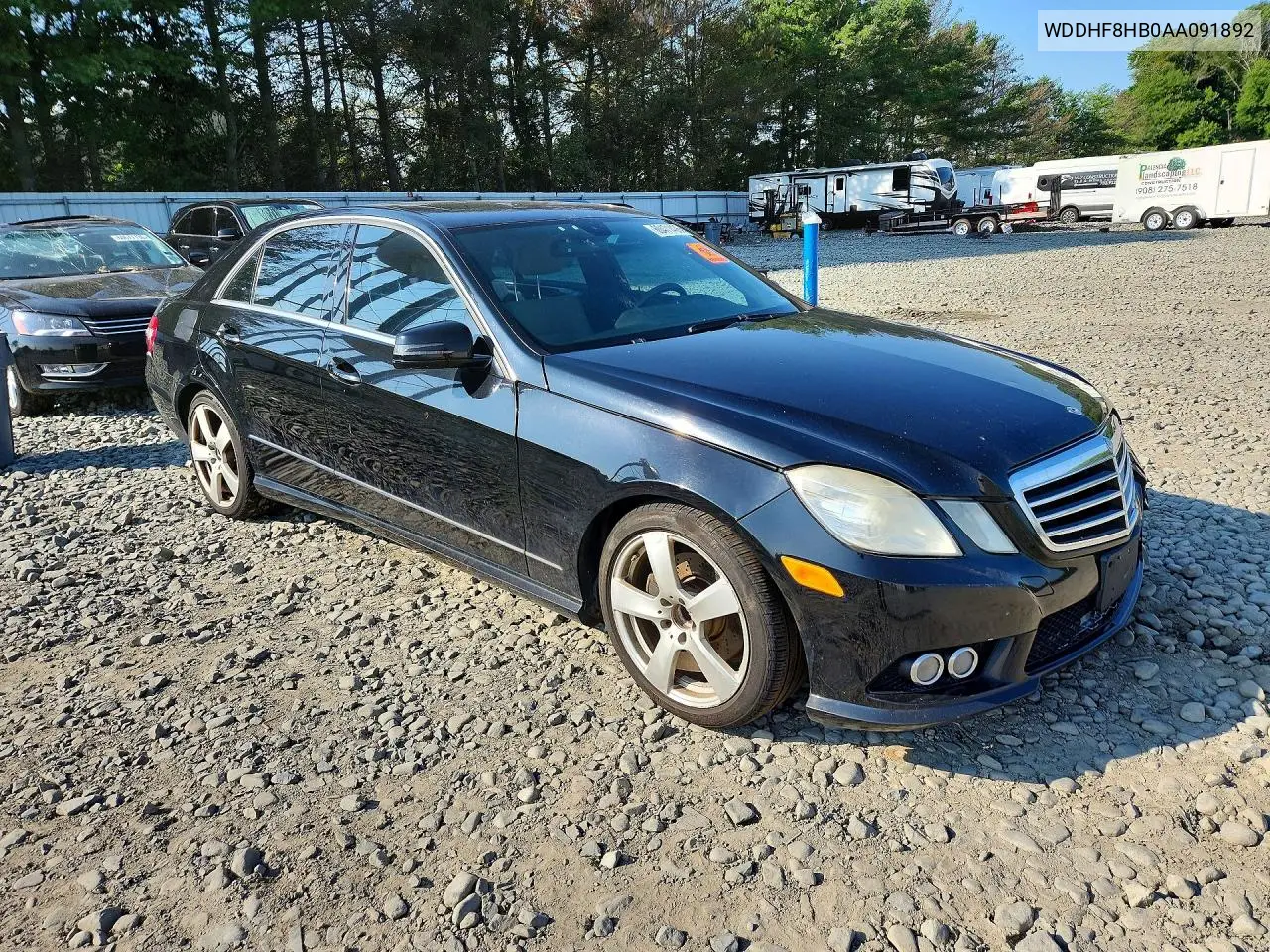 2010 Mercedes-Benz E 350 4Matic VIN: WDDHF8HB0AA091892 Lot: 60471426