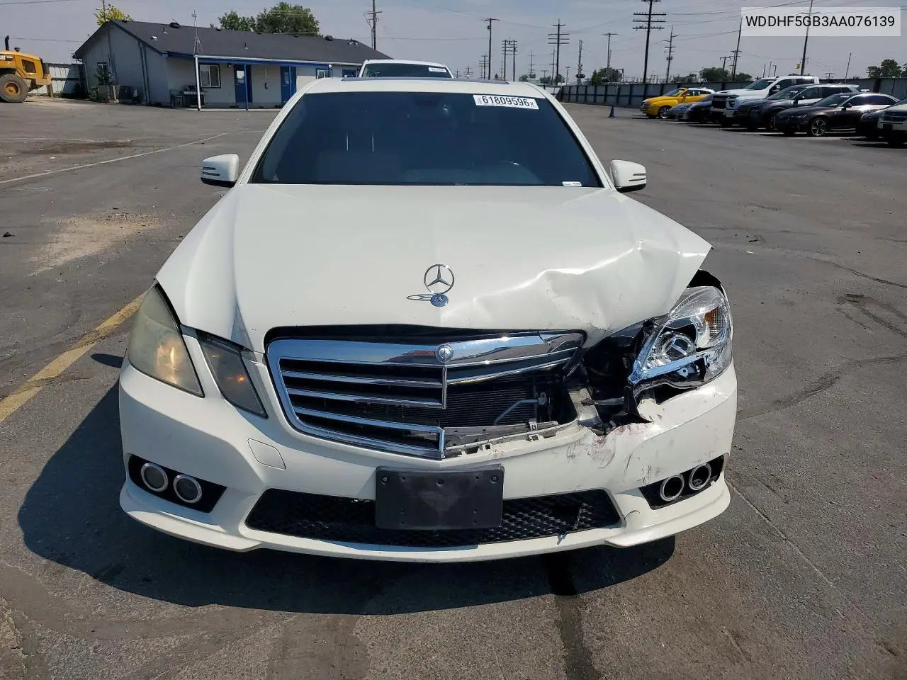 2010 Mercedes-Benz E 350 VIN: WDDHF5GB3AA076139 Lot: 61809596