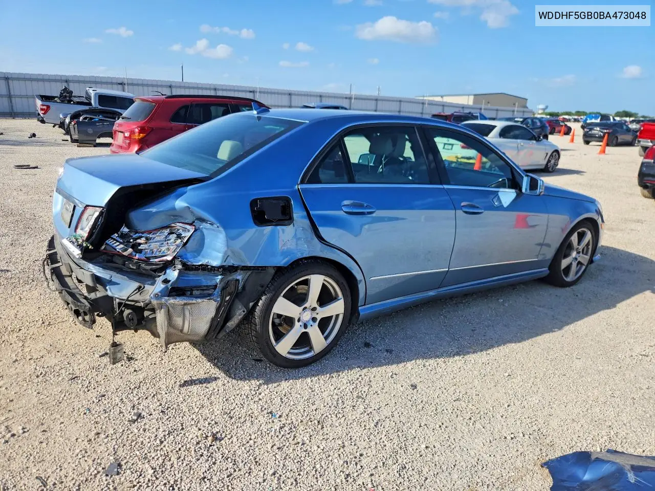 2011 Mercedes-Benz E 350 VIN: WDDHF5GB0BA473048 Lot: 58220276