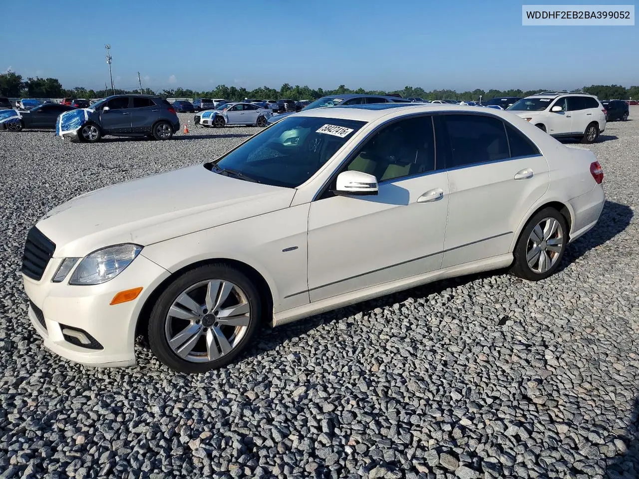 2011 Mercedes-Benz E 350 Bluetec VIN: WDDHF2EB2BA399052 Lot: 58427416
