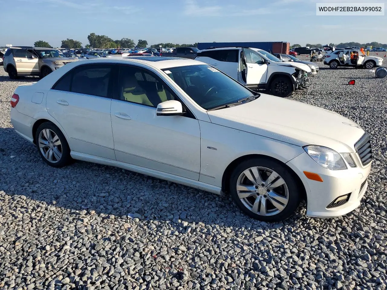 2011 Mercedes-Benz E 350 Bluetec VIN: WDDHF2EB2BA399052 Lot: 58427416