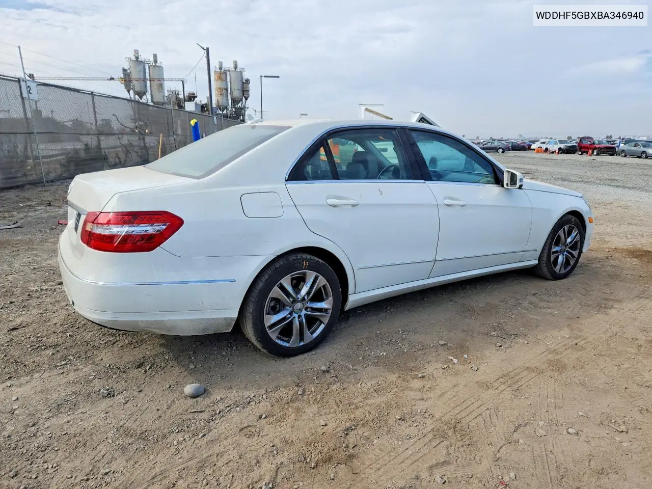 2011 Mercedes-Benz E 350 VIN: WDDHF5GBXBA346940 Lot: 59165246