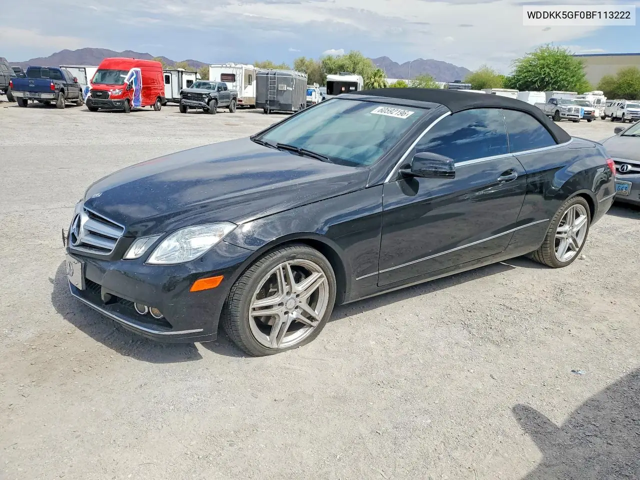 2011 Mercedes-Benz E 350 VIN: WDDKK5GF0BF113222 Lot: 60592196