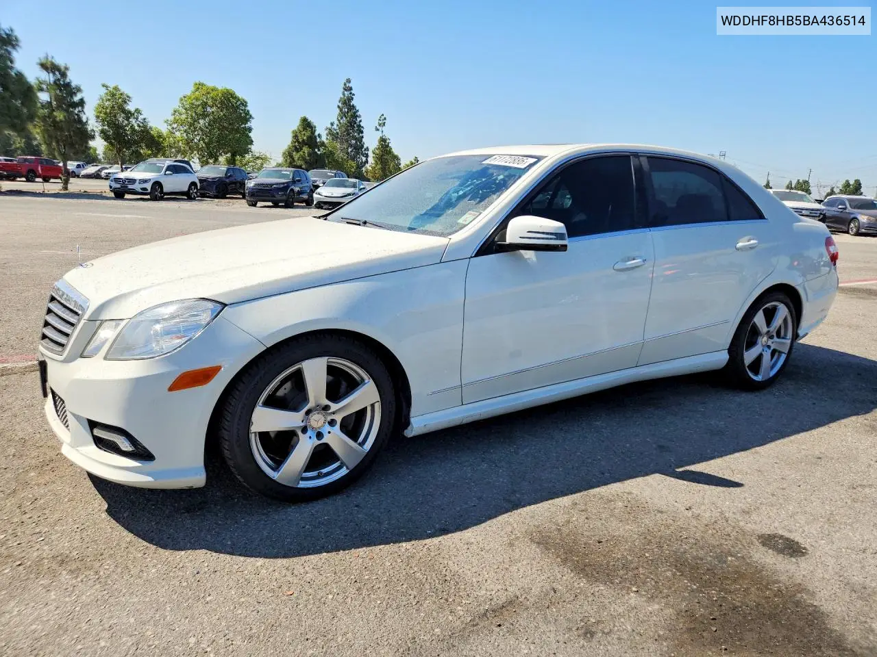 2011 Mercedes-Benz E 350 4Matic VIN: WDDHF8HB5BA436514 Lot: 61172886