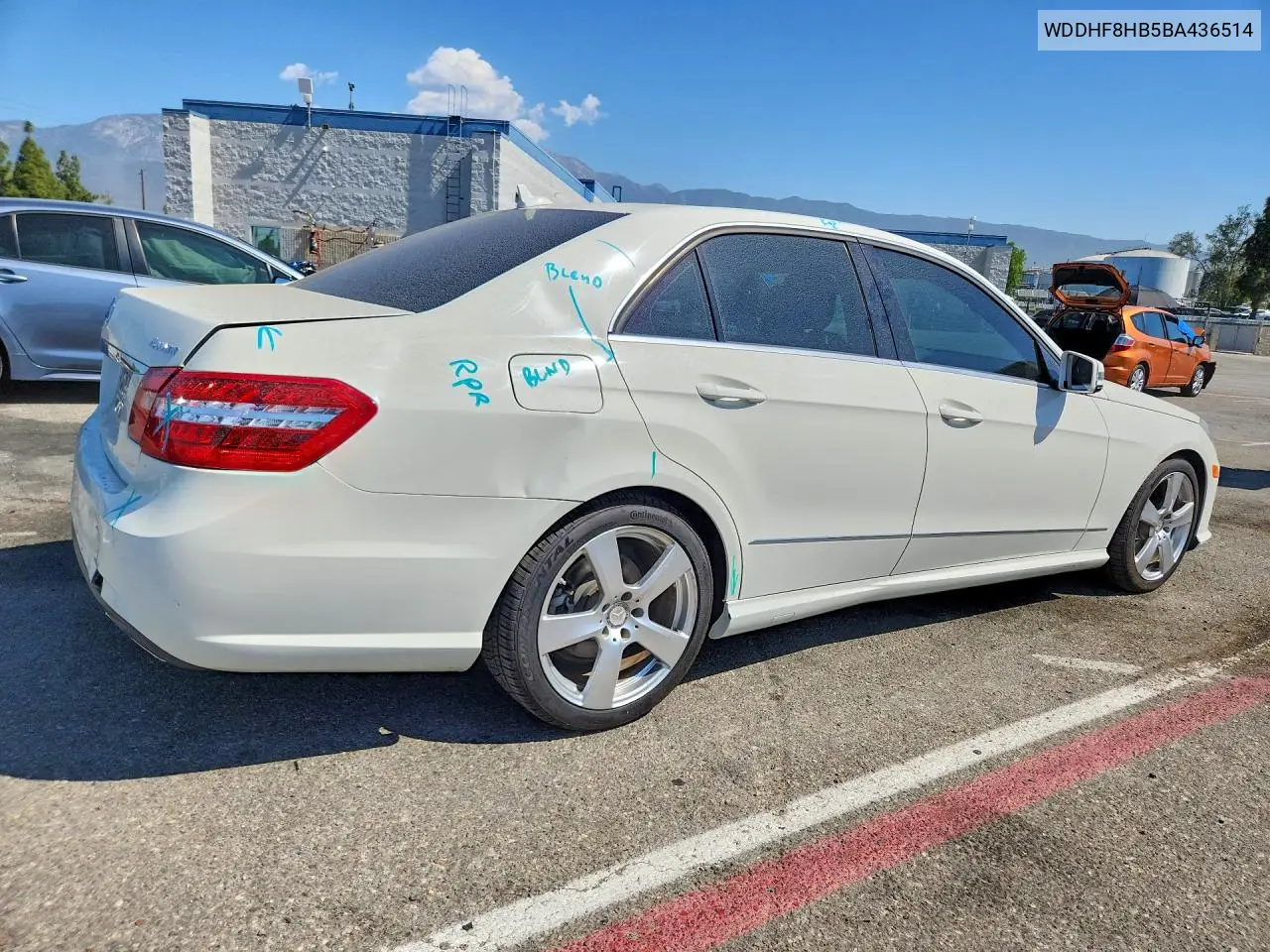 2011 Mercedes-Benz E 350 4Matic VIN: WDDHF8HB5BA436514 Lot: 61172886