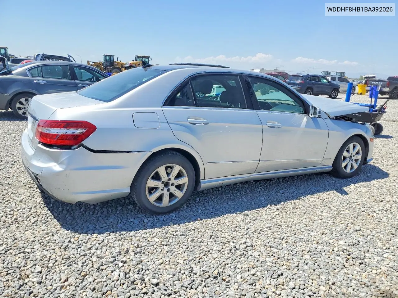 2011 Mercedes-Benz E 350 4Matic VIN: WDDHF8HB1BA392026 Lot: 61385836