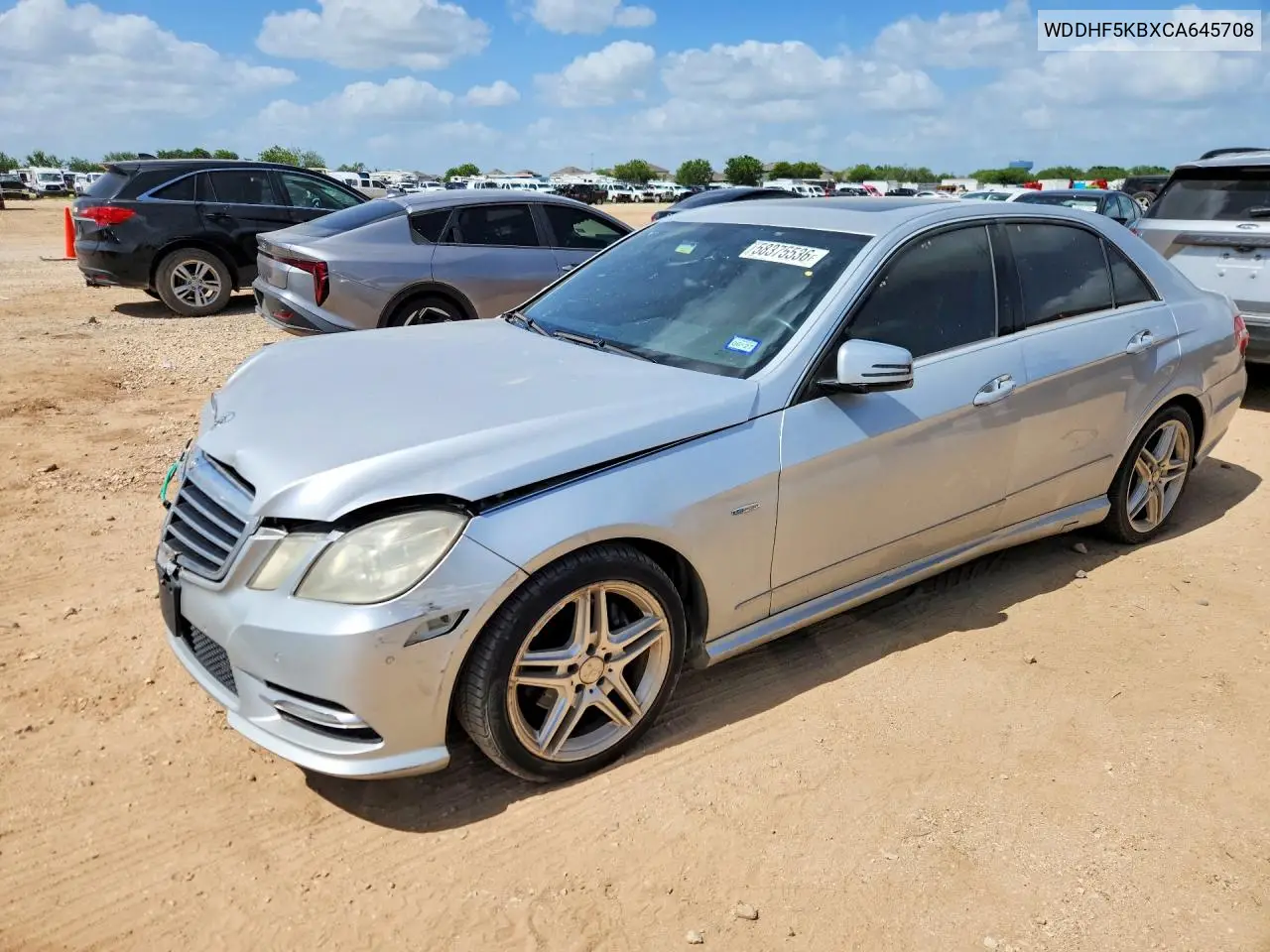 2012 Mercedes-Benz E 350 VIN: WDDHF5KBXCA645708 Lot: 58375536