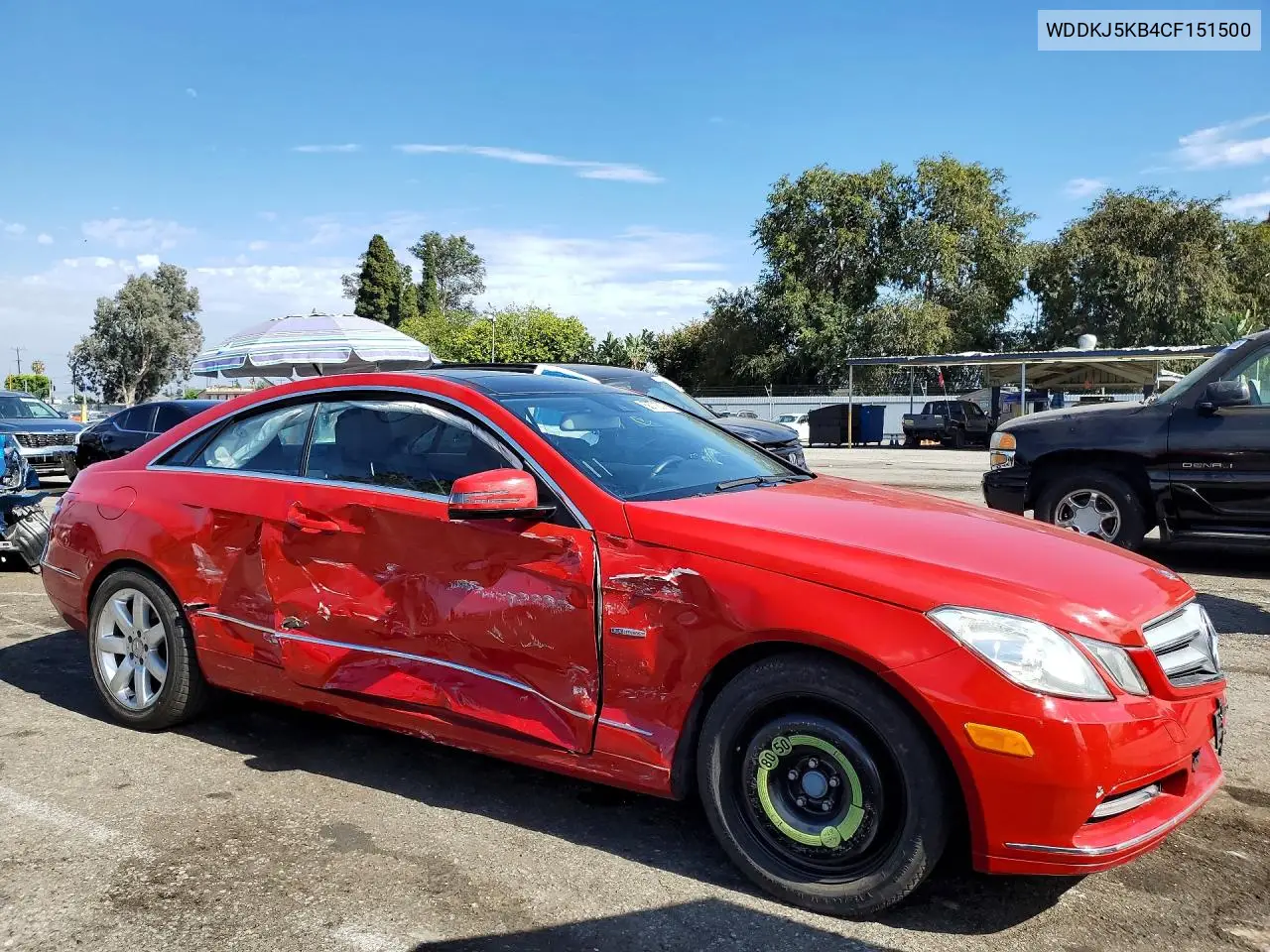 2012 Mercedes-Benz E 350 VIN: WDDKJ5KB4CF151500 Lot: 58778376