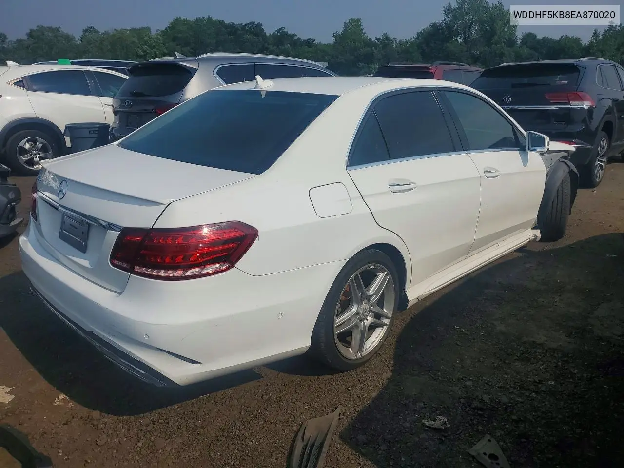 2014 Mercedes-Benz E 350 VIN: WDDHF5KB8EA870020 Lot: 61379546