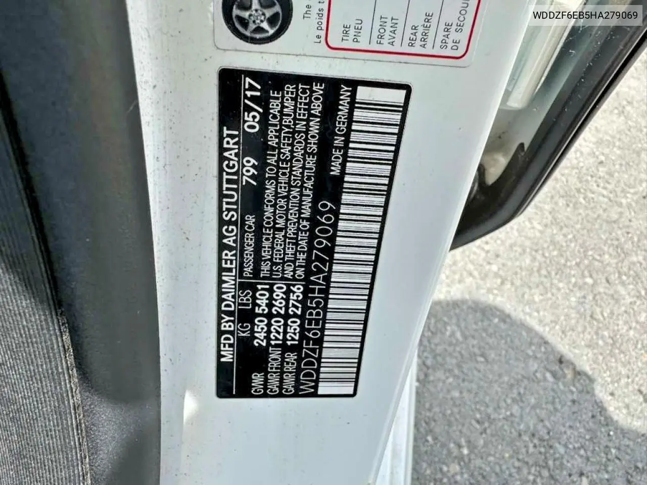 2017 Mercedes-Benz E 43 4Matic Amg VIN: WDDZF6EB5HA279069 Lot: 54892296