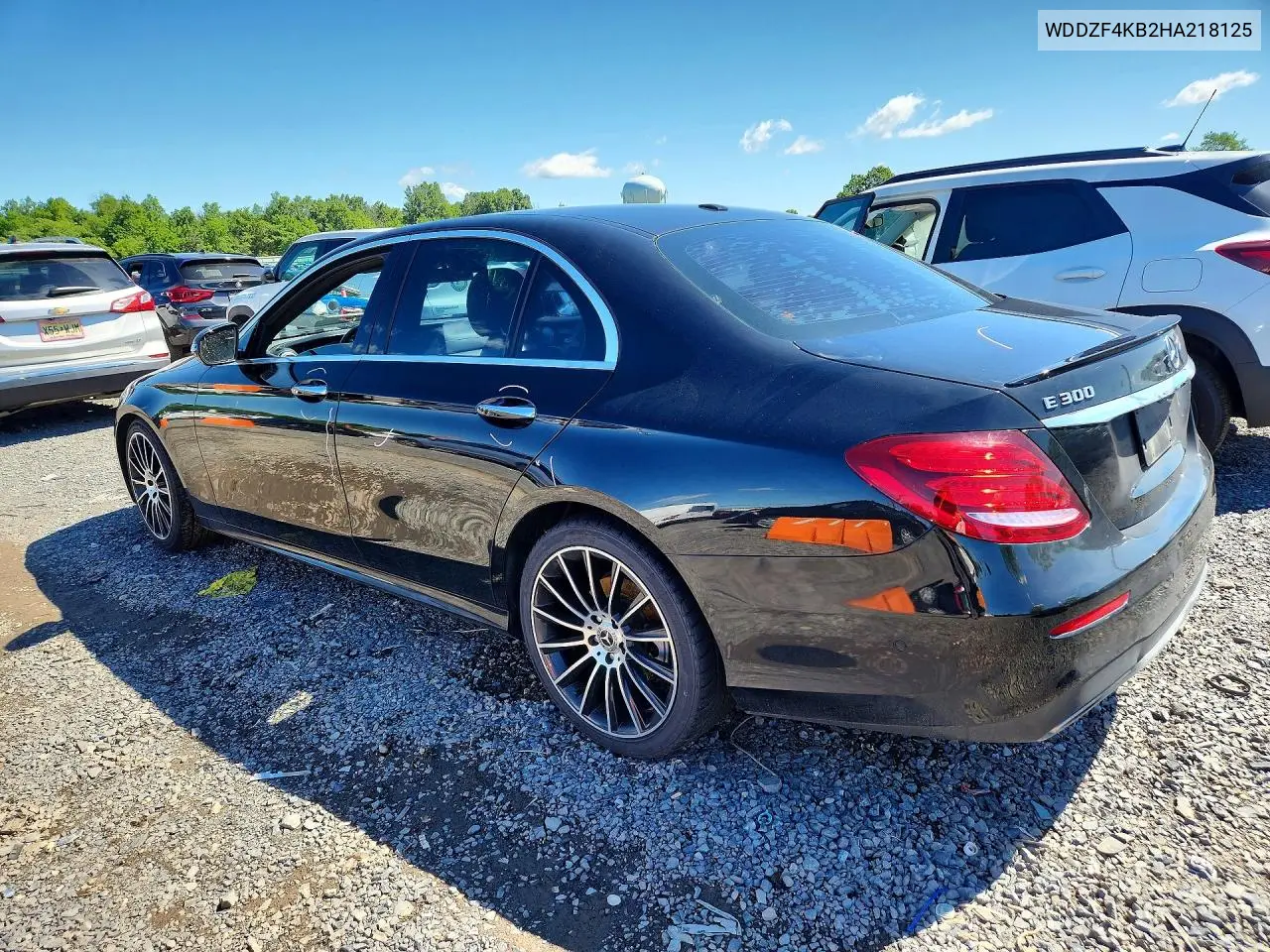 2017 Mercedes-Benz E 300 4Matic VIN: WDDZF4KB2HA218125 Lot: 57466746