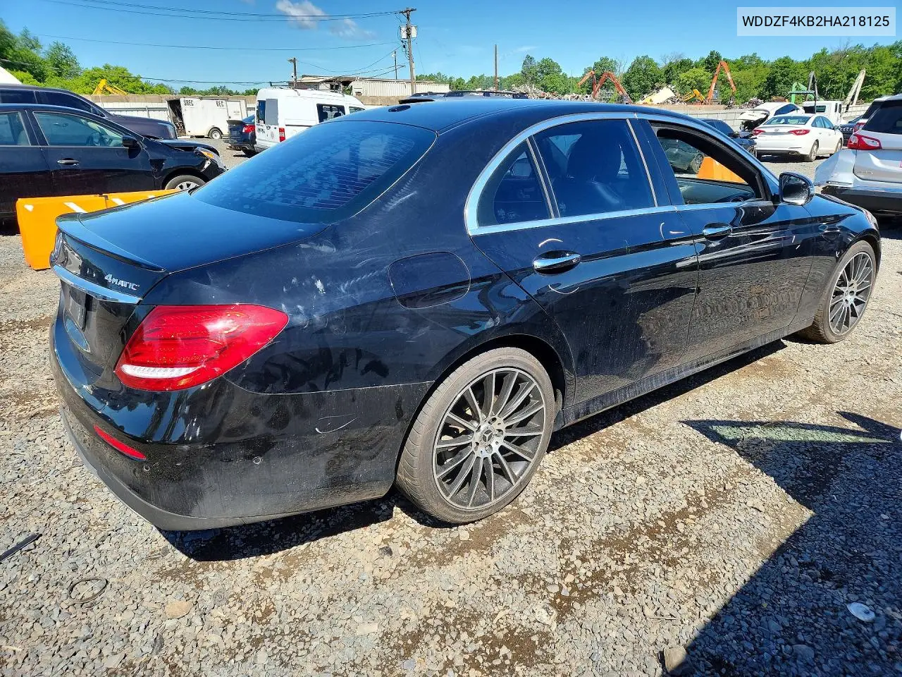 2017 Mercedes-Benz E 300 4Matic VIN: WDDZF4KB2HA218125 Lot: 57466746