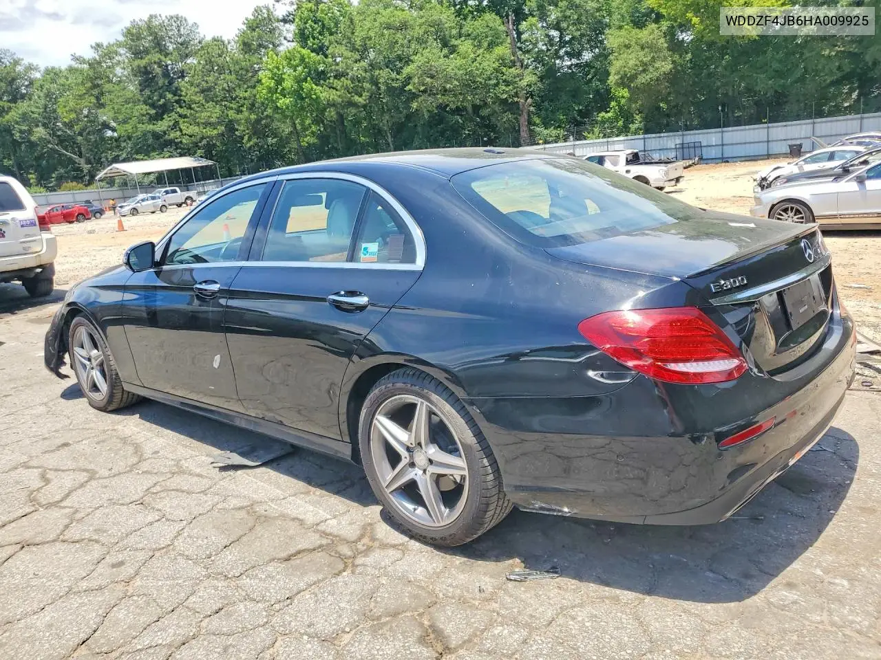 2017 Mercedes-Benz E 300 VIN: WDDZF4JB6HA009925 Lot: 58275926