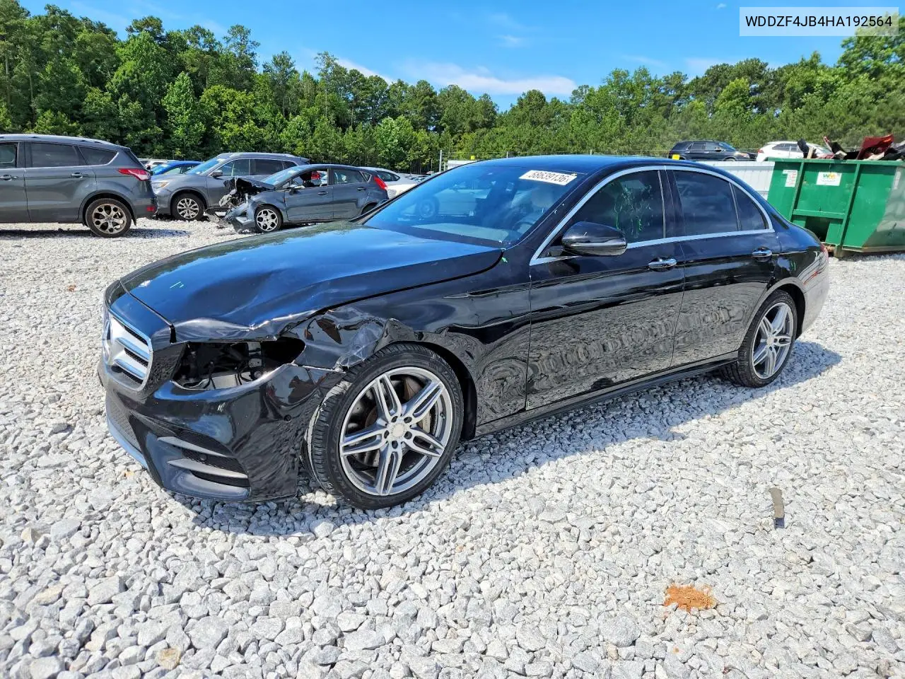 2017 Mercedes-Benz E 300 VIN: WDDZF4JB4HA192564 Lot: 58639136