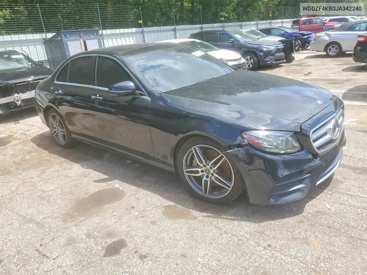 2018 Mercedes-Benz E 300 4Matic VIN: WDDZF4KB0JA342240 Lot: 60642076