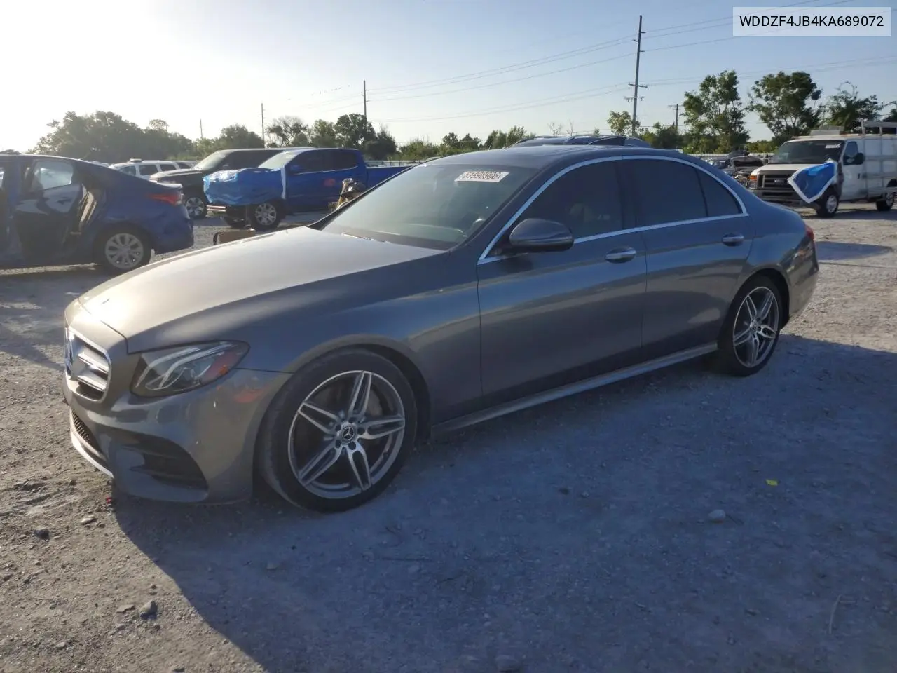 2019 Mercedes-Benz E 300 VIN: WDDZF4JB4KA689072 Lot: 61998906