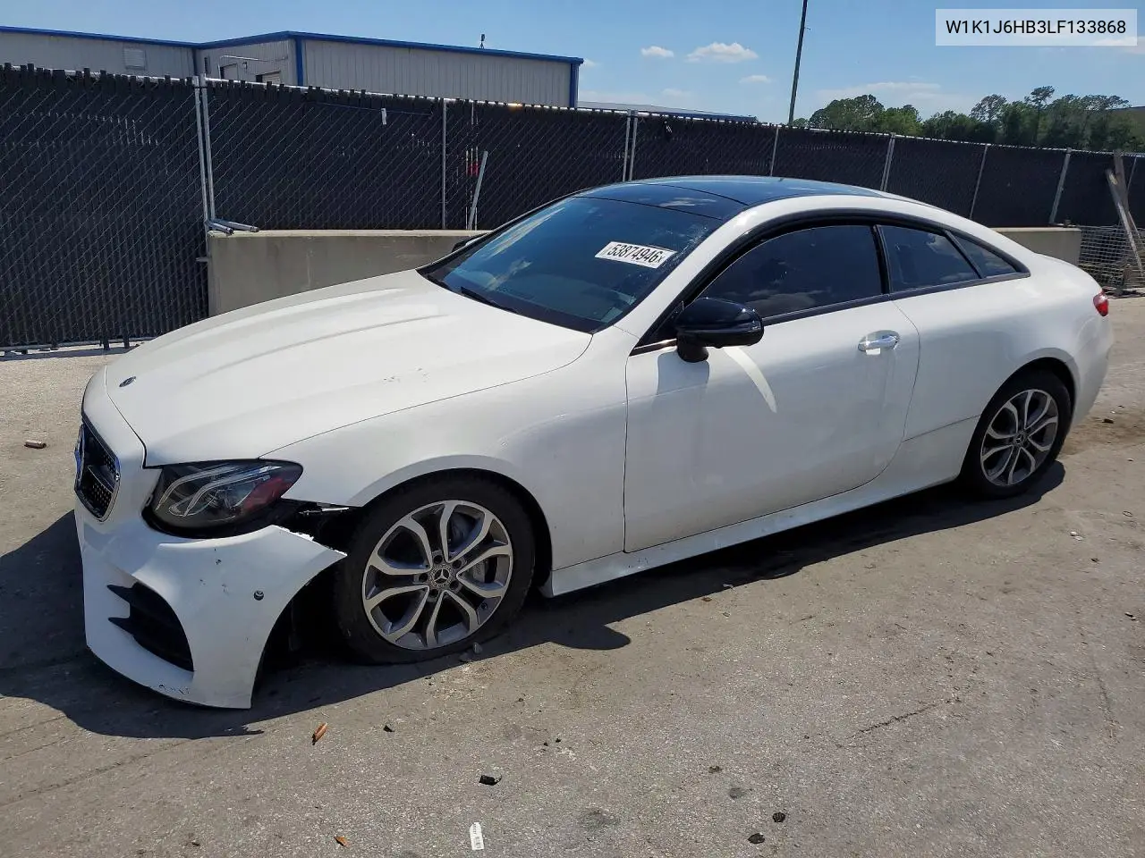 2020 Mercedes-Benz E 450 VIN: W1K1J6HB3LF133868 Lot: 53874946
