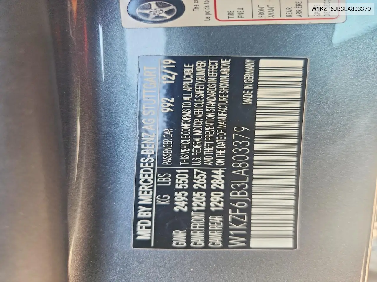 2020 Mercedes-Benz E 450 4Matic VIN: W1KZF6JB3LA803379 Lot: 61520896