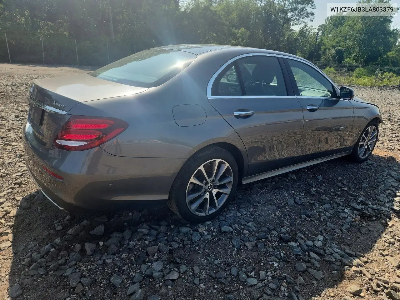 2020 Mercedes-Benz E 450 4Matic VIN: W1KZF6JB3LA803379 Lot: 61520896