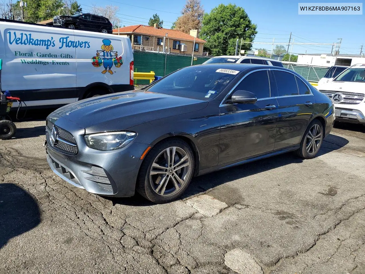 2021 Mercedes-Benz E 350 VIN: W1KZF8DB6MA907163 Lot: 56983356