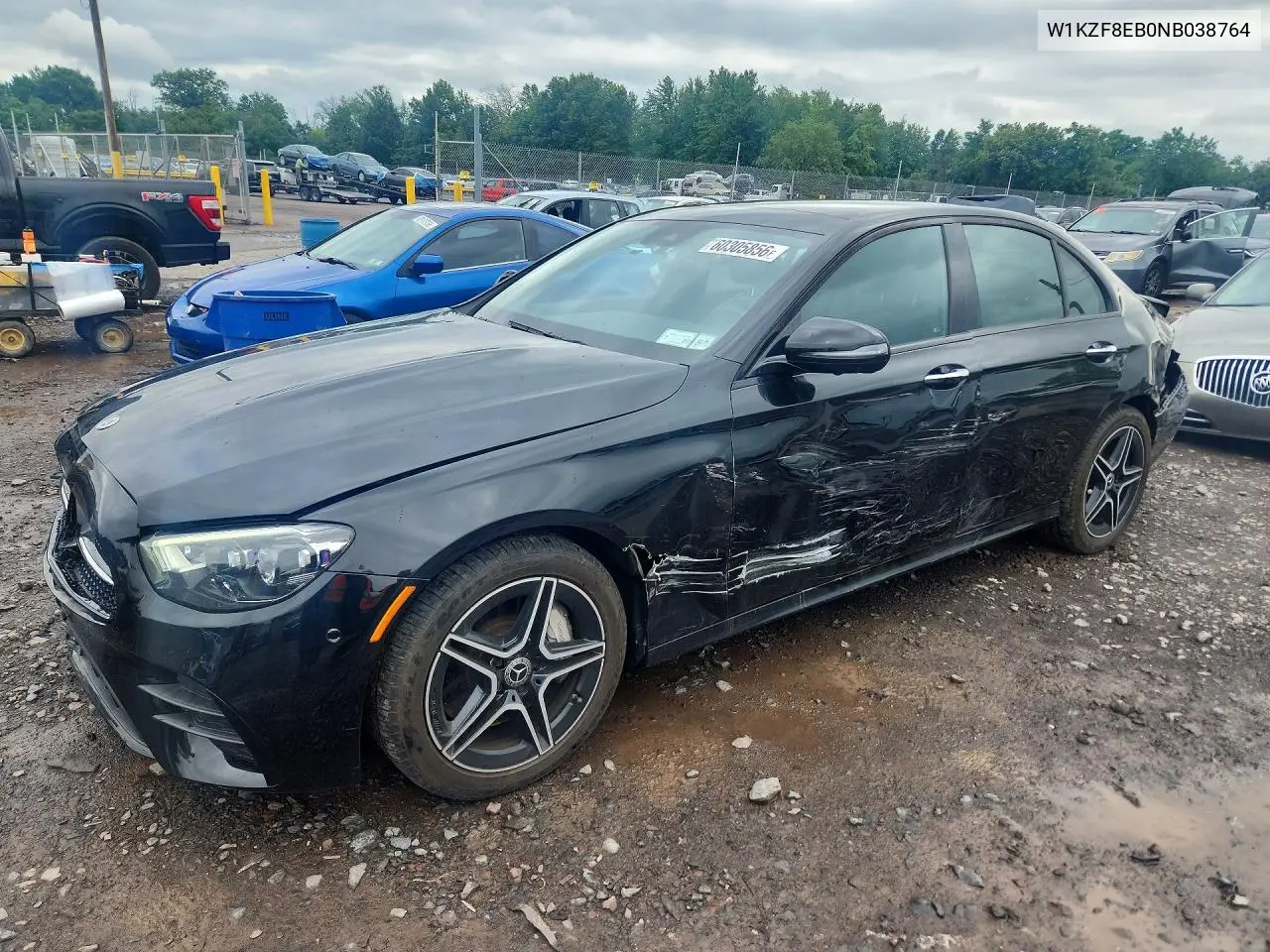 2022 Mercedes-Benz E 350 4Matic VIN: W1KZF8EB0NB038764 Lot: 60305856