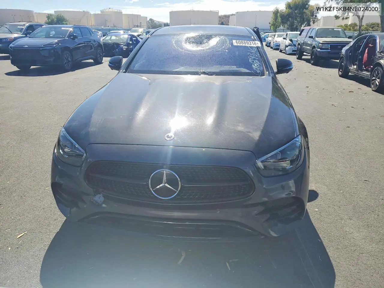 2022 Mercedes-Benz E 450 4Matic VIN: W1KZF5KB4NB024000 Lot: 60889316
