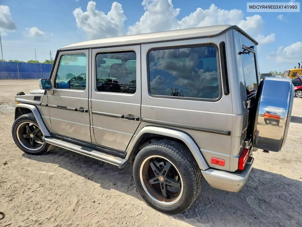 2003 Mercedes-Benz G 500 VIN: WDCYR49E03X141980 Lot: 58707406