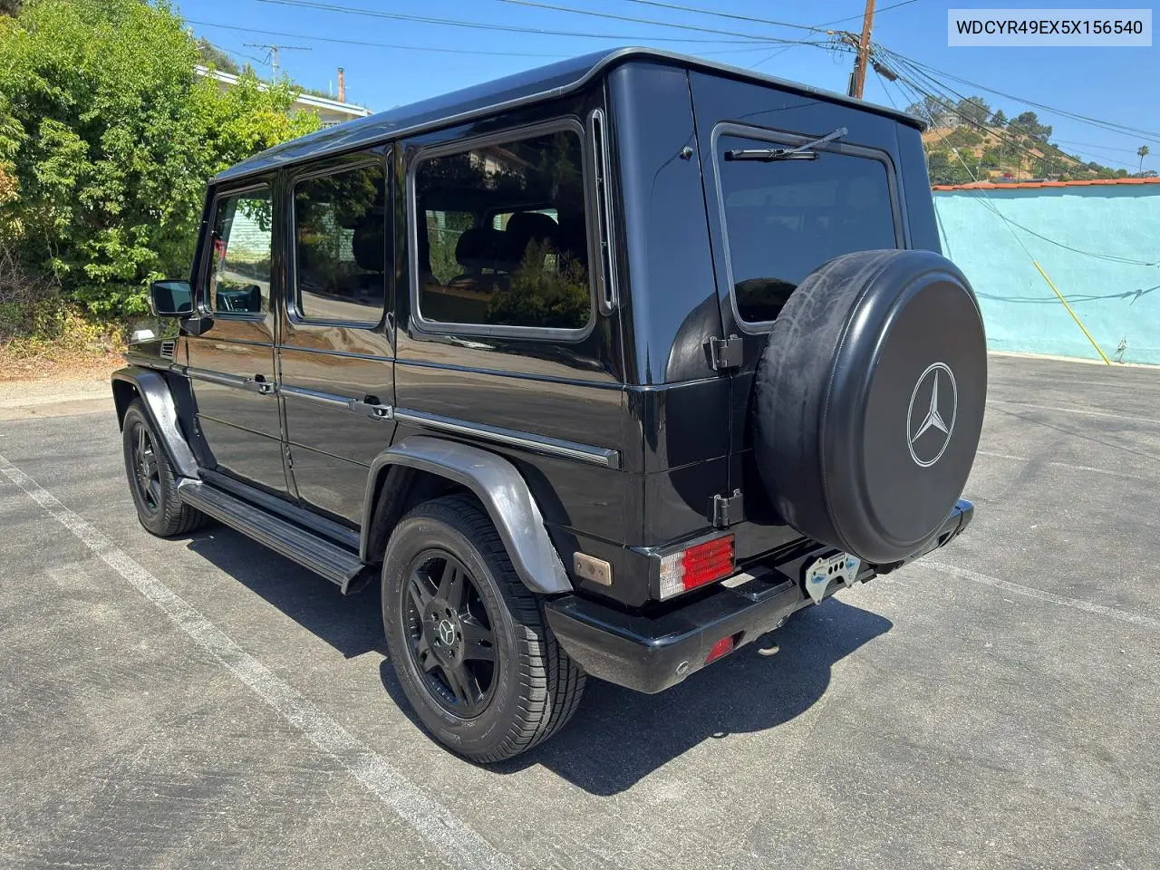 2005 Mercedes-Benz G 500 VIN: WDCYR49EX5X156540 Lot: 62052616