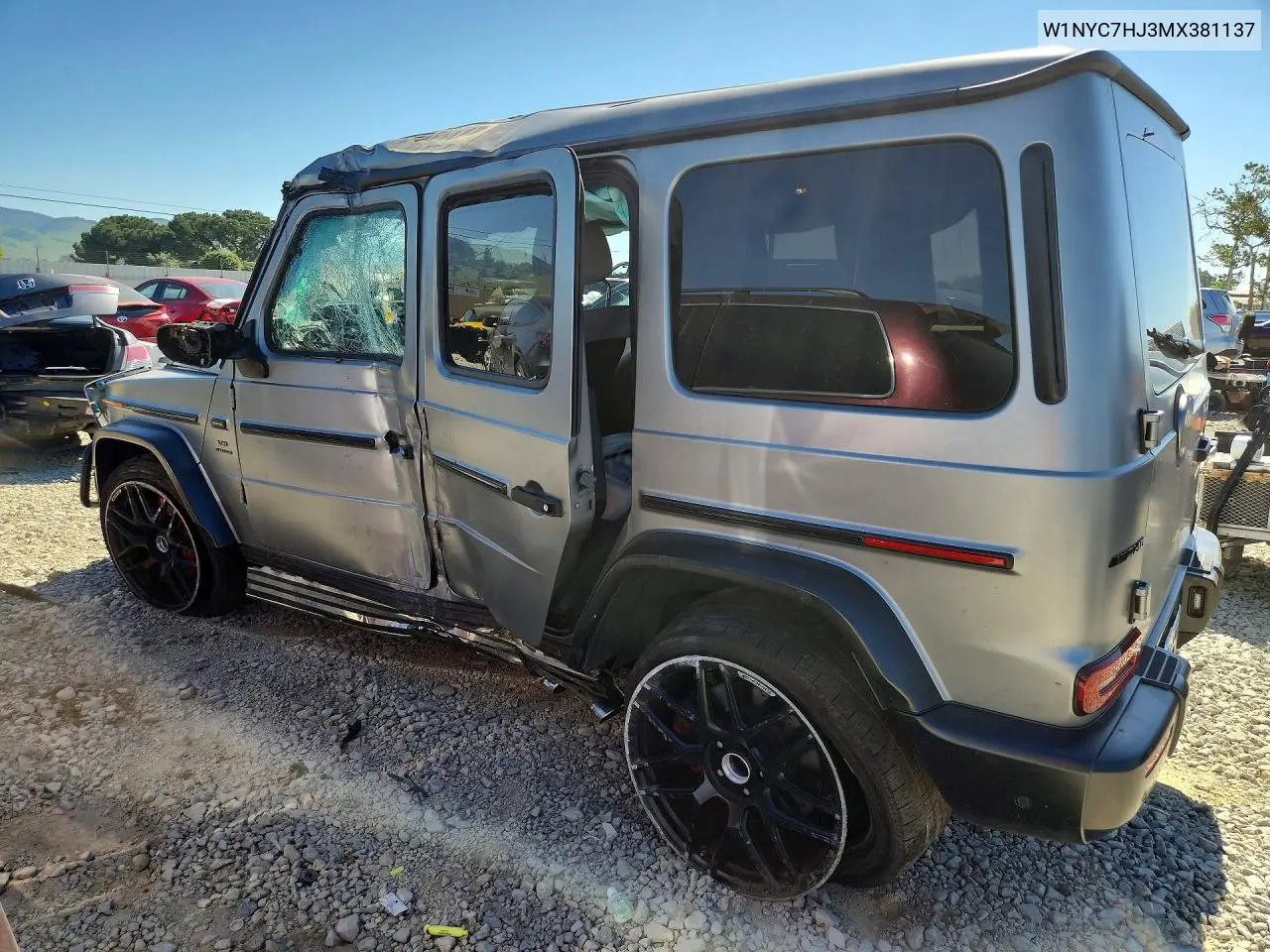 2021 Mercedes-Benz G 63 Amg VIN: W1NYC7HJ3MX381137 Lot: 55910546