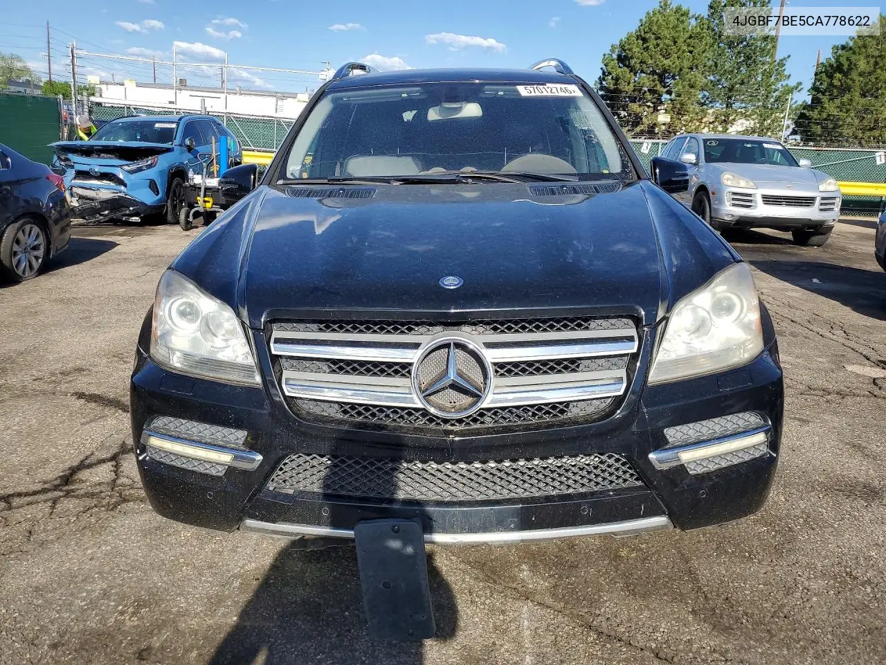 2012 Mercedes-Benz Gl 450 4Matic VIN: 4JGBF7BE5CA778622 Lot: 57012746