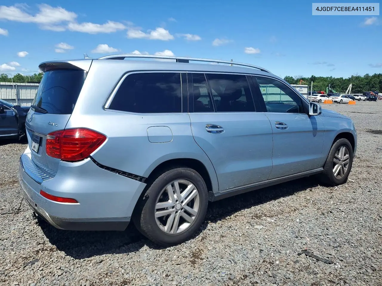 2014 Mercedes-Benz Gl 450 4Matic VIN: 4JGDF7CE8EA411451 Lot: 57225286